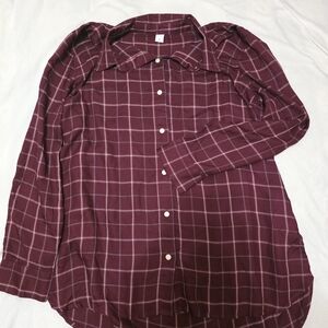 Burgundy Plaid Buttondown